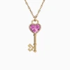 Key of Love Pink Sapphire Solitaire Necklace [Limited Edition]